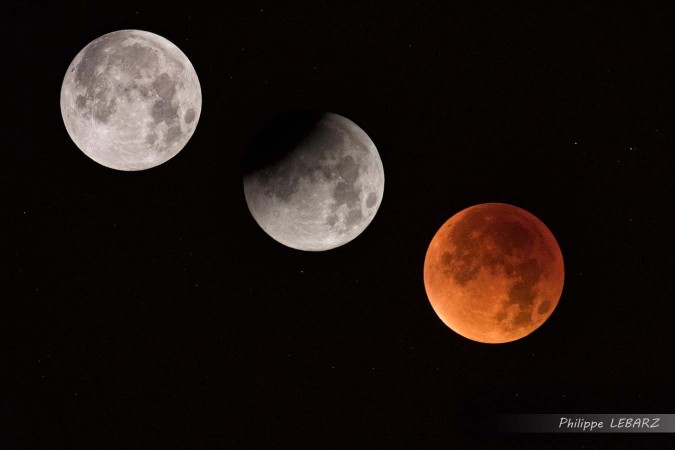 Magnifique spectacle offert par l'ombre de la Terre sur la Lune